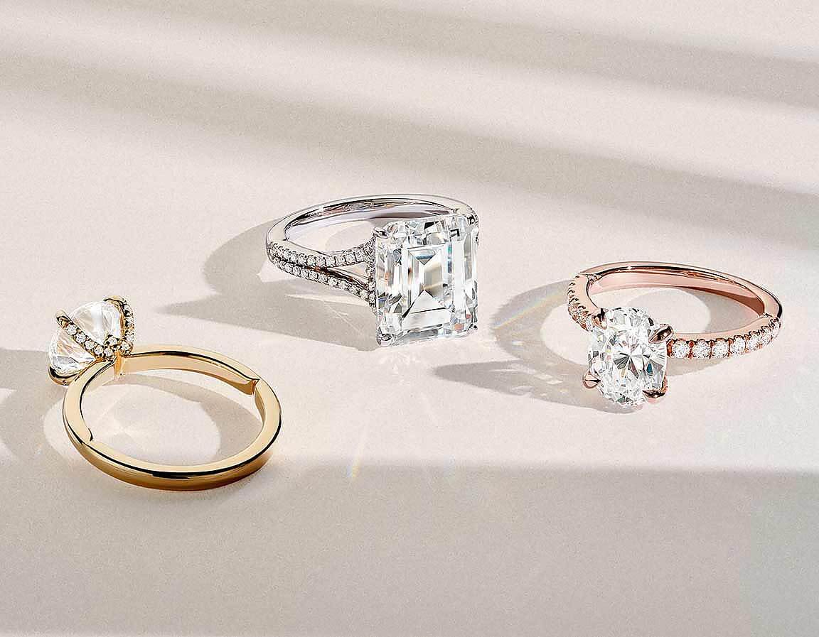 Brilliantly sparkling diamond engagement rings