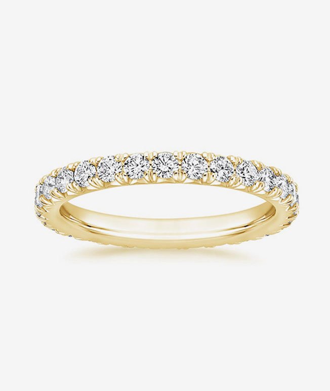 Yellow gold diamond eternity ring