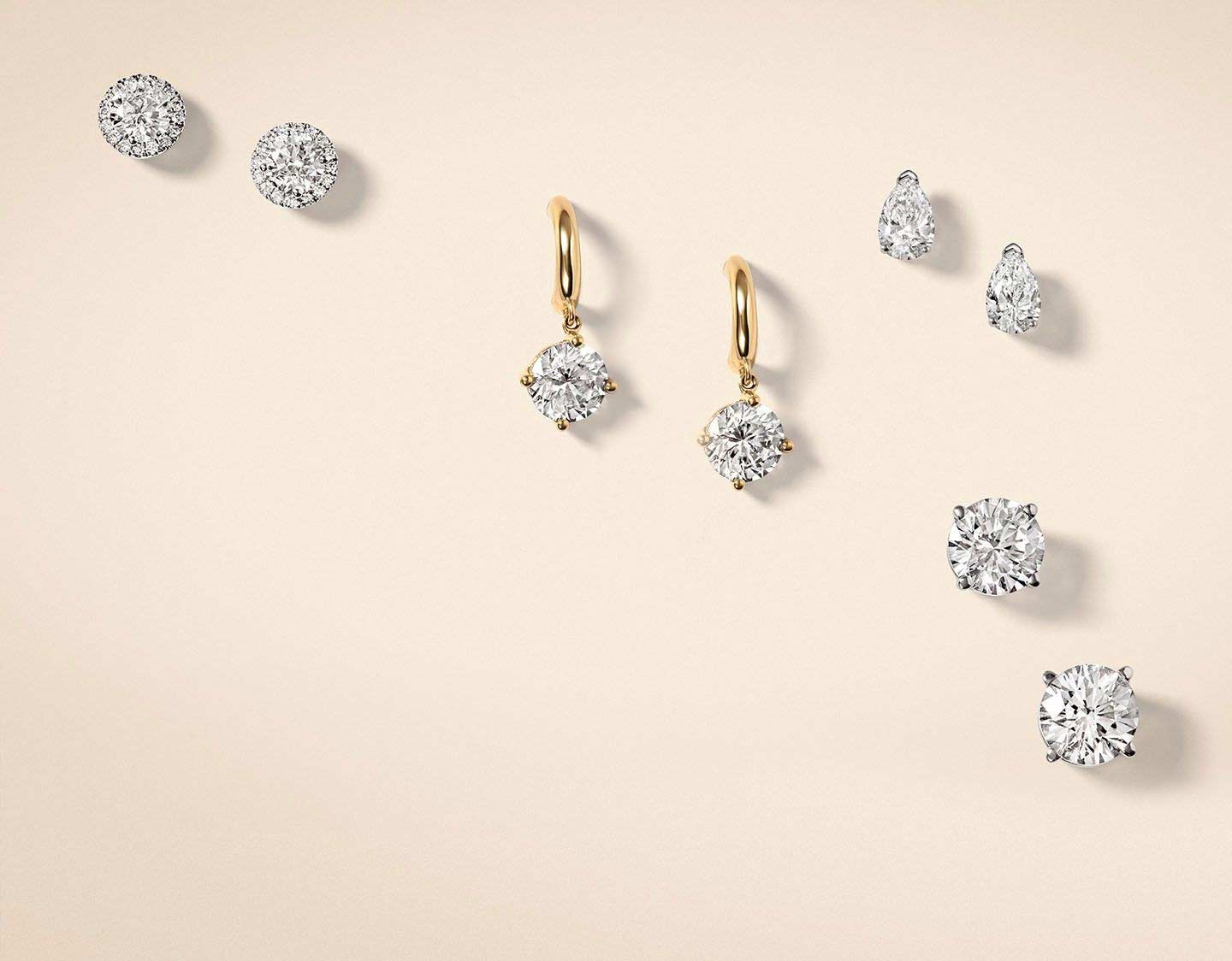 Assortment of customizable diamond earrings