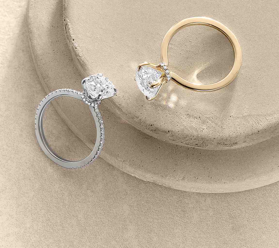 Create your own moissanite engagement ring
