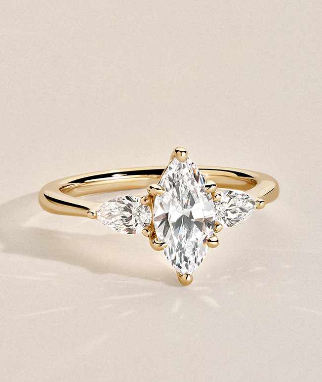 Three stone diamond engagement rings