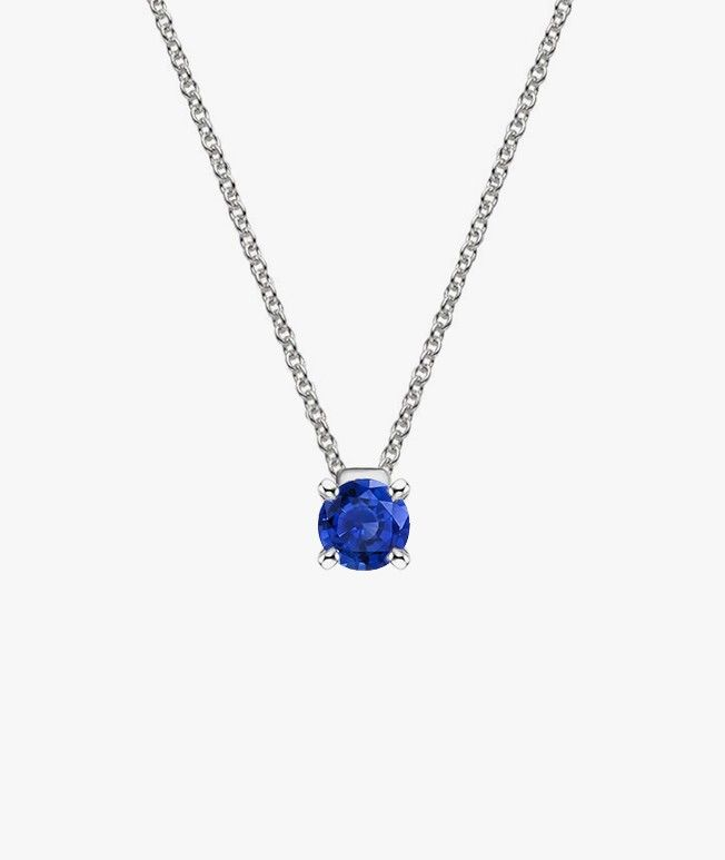 Custom blue sapphire necklace