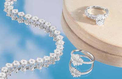 A variety of diamond fine jewelry from the Reflection Collection