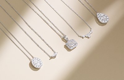 Assortment of lab diamond necklaces