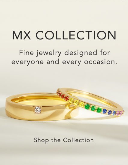 Stack of lustrous yellow gold diamond and gemstone rings for everyone