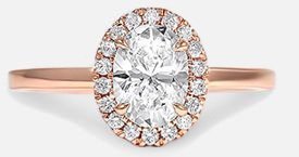 Halo Engagement Rings Rose Gold